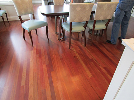 Blotchy Brazilian Cherry Wood Floor, Brazilian Cherry Hardwood Flooring