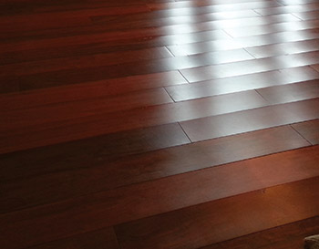 photo of wood flooring showing cupping